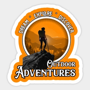 Outdoor Adventures - Hiking Monochrome 002 Sticker